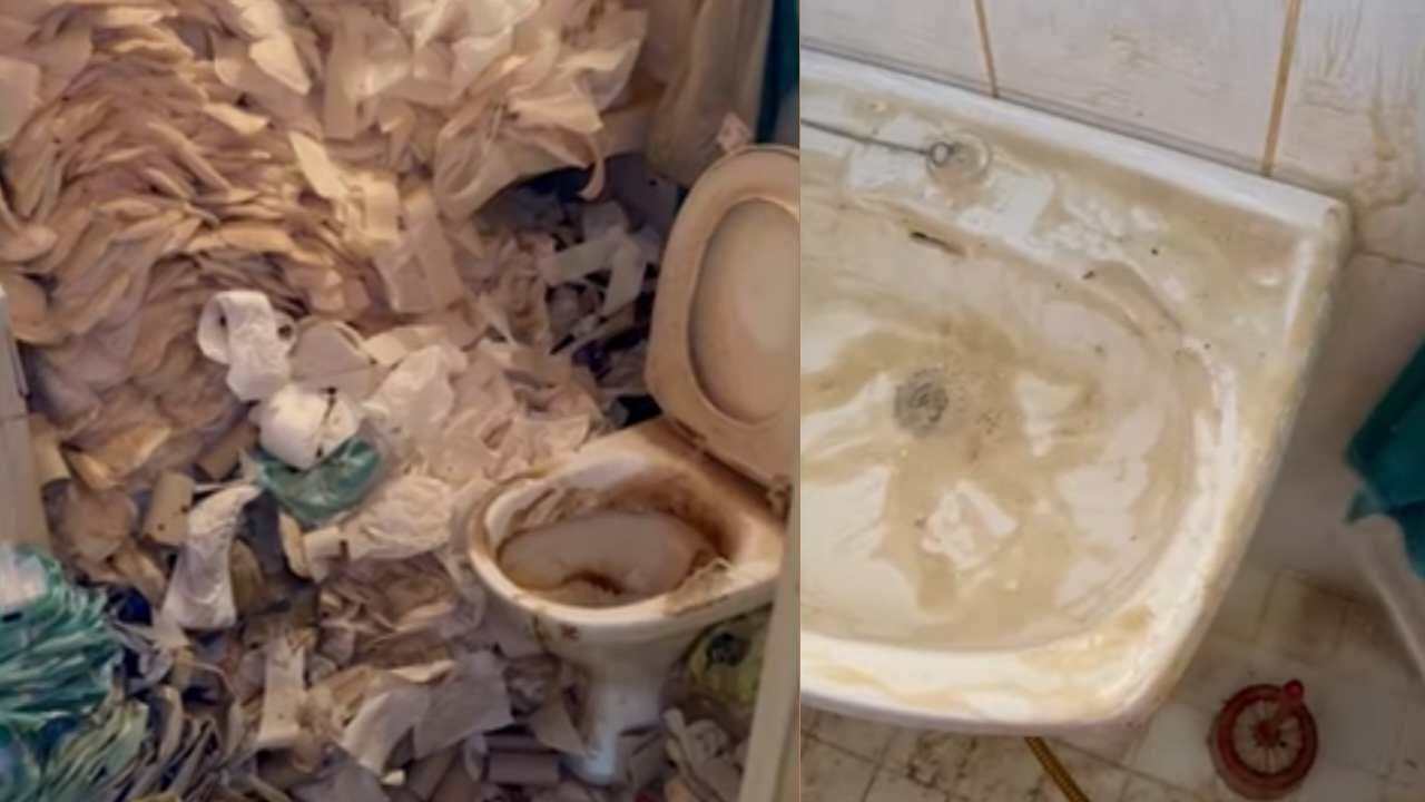 THE BATHROOM IS IN PITIFUL CONDITION: AFTER HOURS OF CLEANING HERE IS THE RESULT | VIDEO