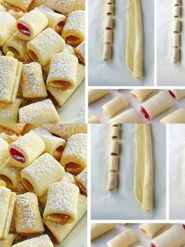 Delicious biscuits with jam. They are very easy and quick to prepare