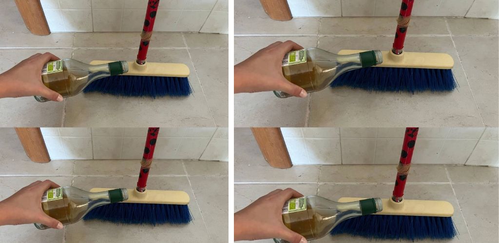 WHITE VINEGAR ON THE BROOM TO CLEAN, THE FLOOR WILL NEVER BE THE SAME AGAIN