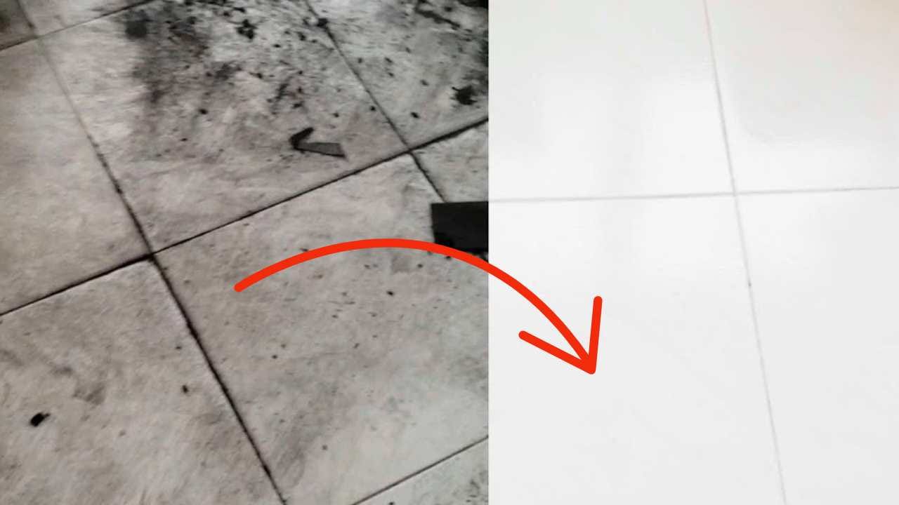 IT THOROUGHLY CLEANS AND POLISHES THE FLOORS, ONLY IN THIS WAY WILL YOU BE ABLE TO DEGREASE THE JOINTS