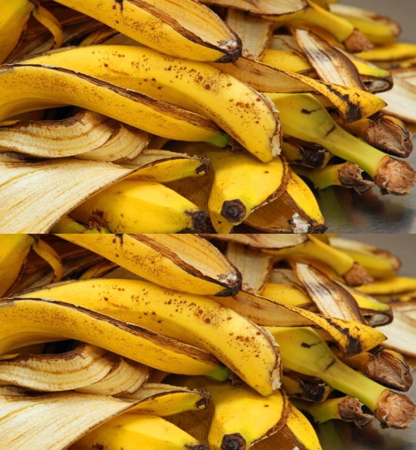 Soak banana peels in 1 bottle of water – which happens moments later