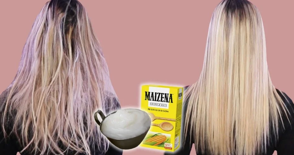 Cornstarch mask to repair dry, brittle hair