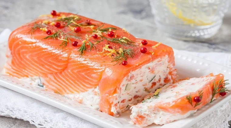 Terrine with two salmon